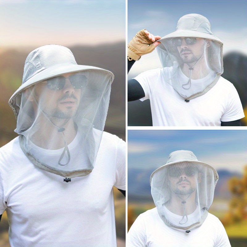 Mosquito Hat With Hidden Net Mesh Repellent Insect Bee Protection Men Women  Outdoor Sunscreen Fishing Protection Against Mosquitoes - Jewelry &  Accessories - Temu