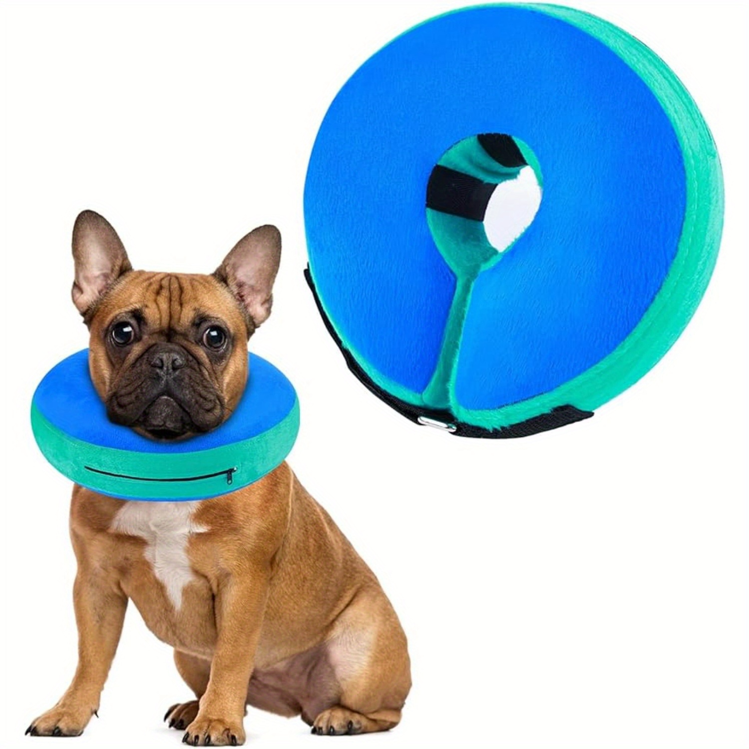 Inflatable donut collar outlet for dogs