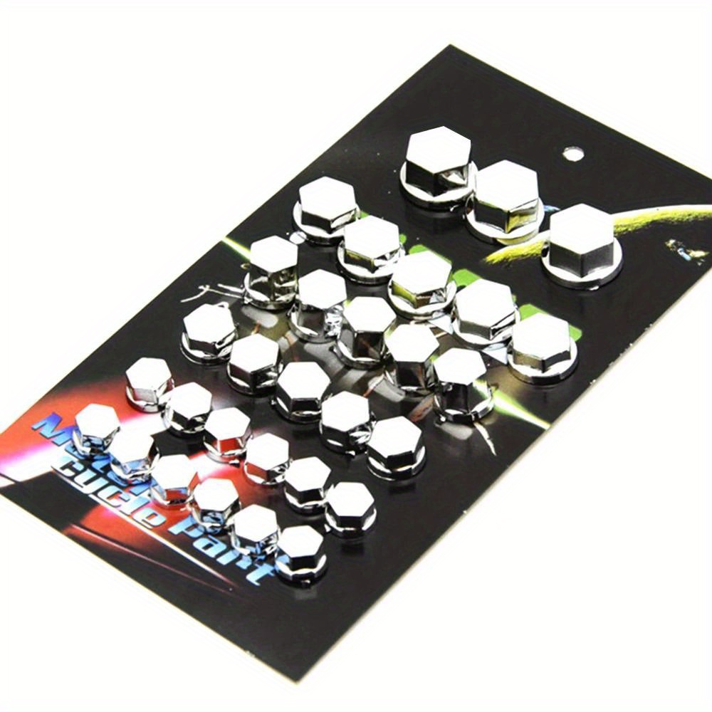 TEMU 1 Set 30pcs Motorcycle Modification Accessories Motorcycle Screw Nut Covers Decorative Styling Parts