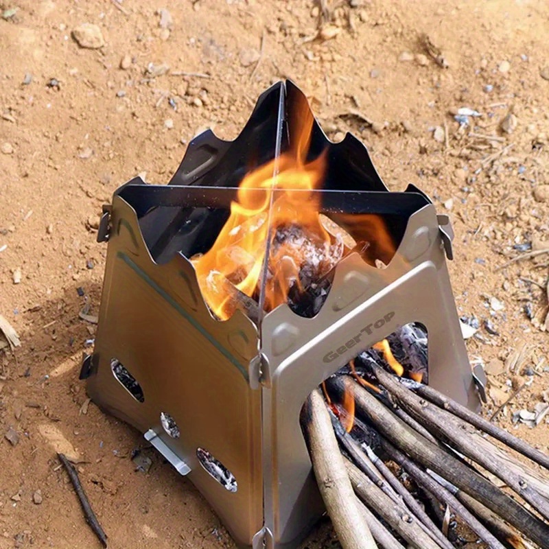 Portable Stainless Steel Firewood Stove for Camping
