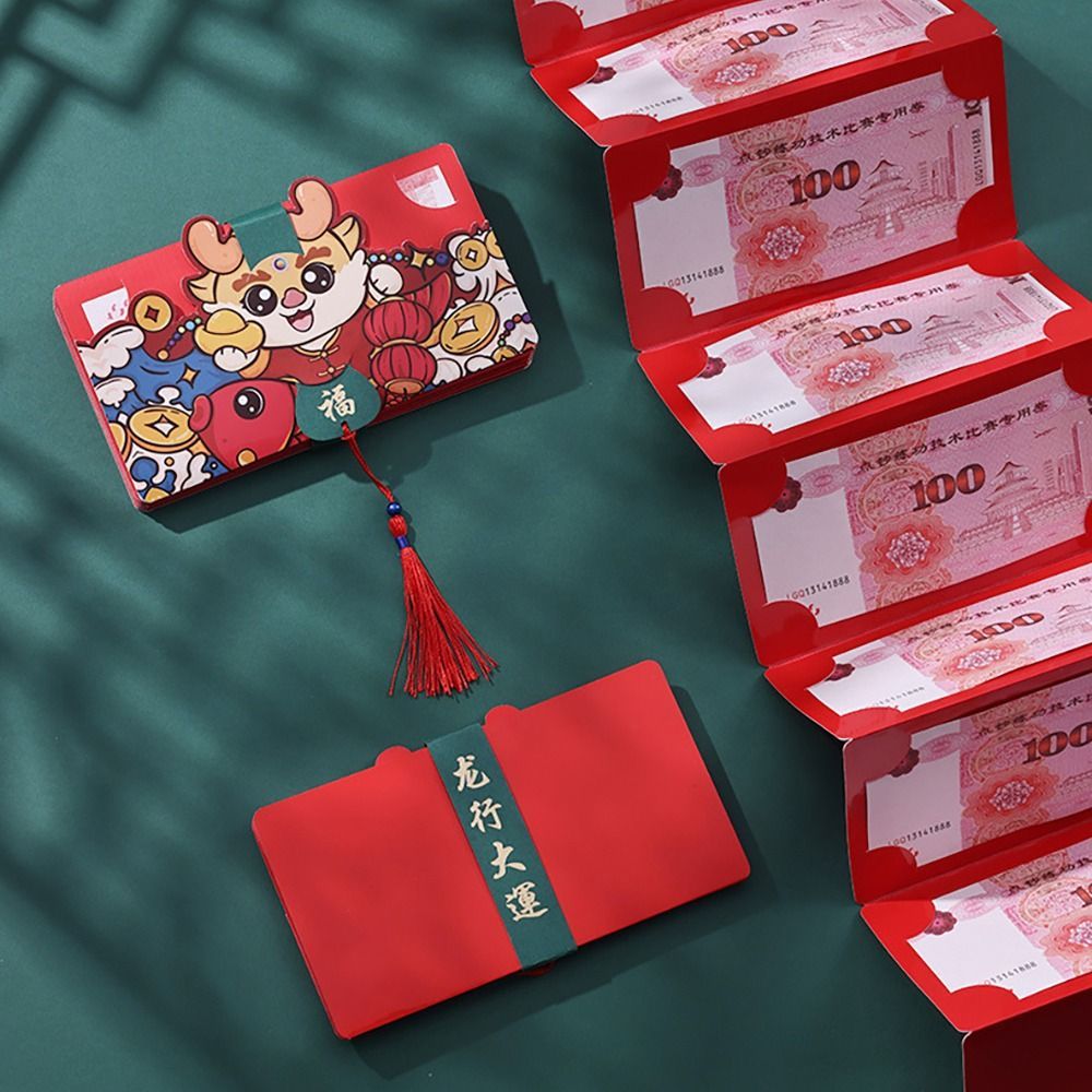Dragon Year Red Envelope Folding Dance Dragon Cny Packet - Temu