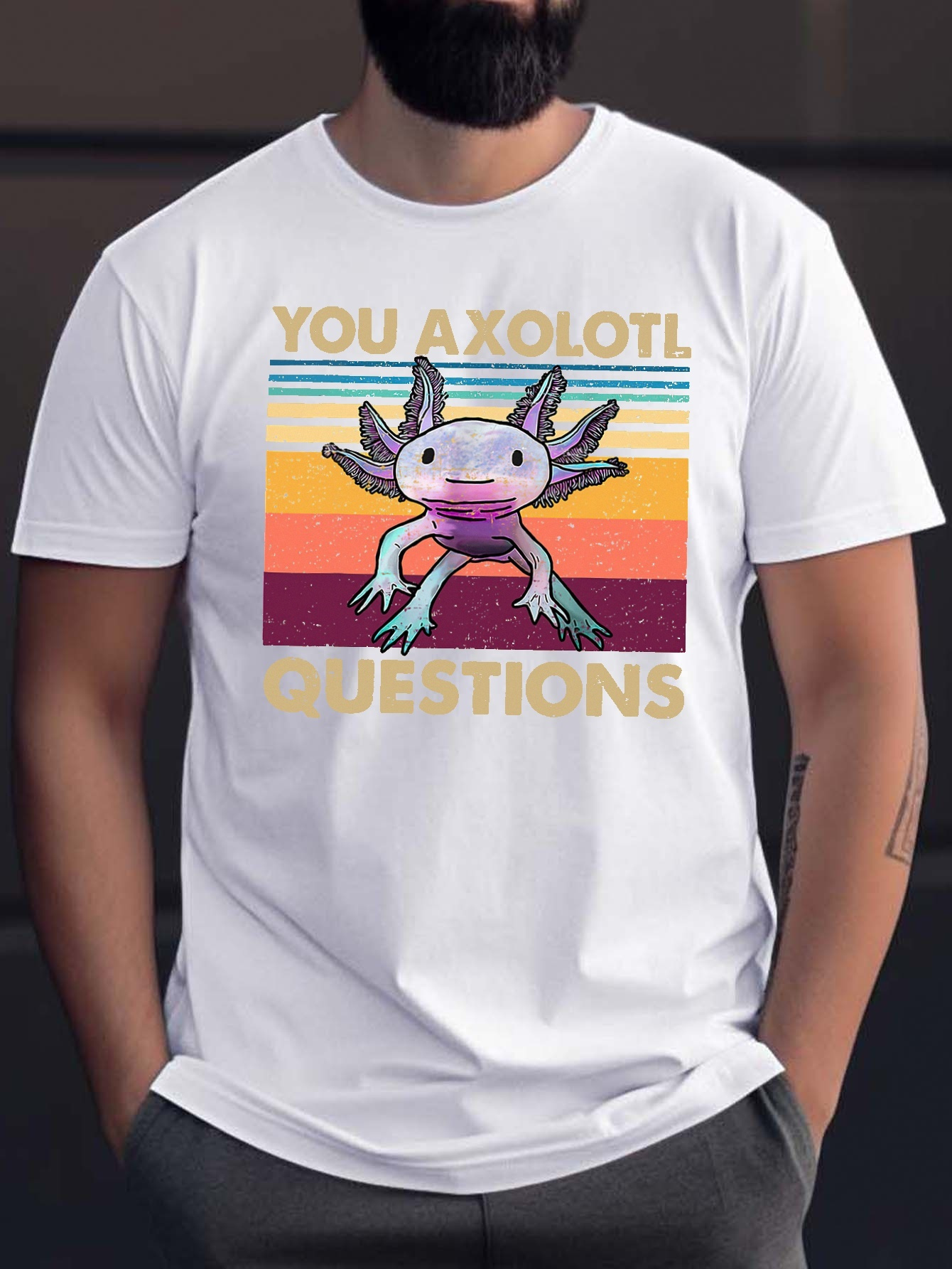 Camiseta de gola redonda com estampa de desenho animado Axolotl, camiseta  de manga curta Kawaii para primavera e verão, roupas femininas - Temu  Portugal