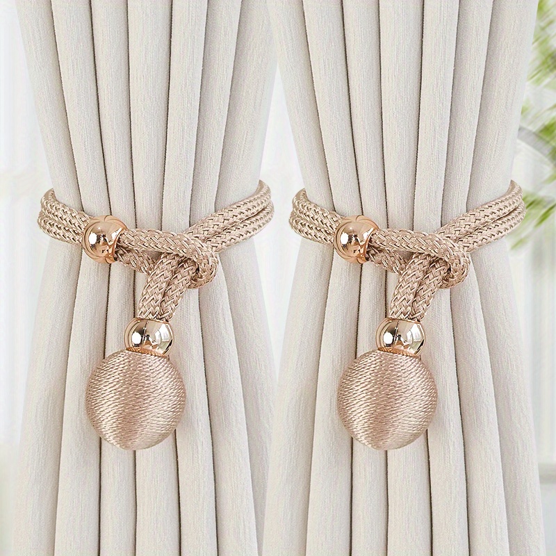 2pcs Curtain Tiebacks Rope Easy Modern Gauze Curtain Tie Adjustable Curtain Fixed Storage Additions Lanyard