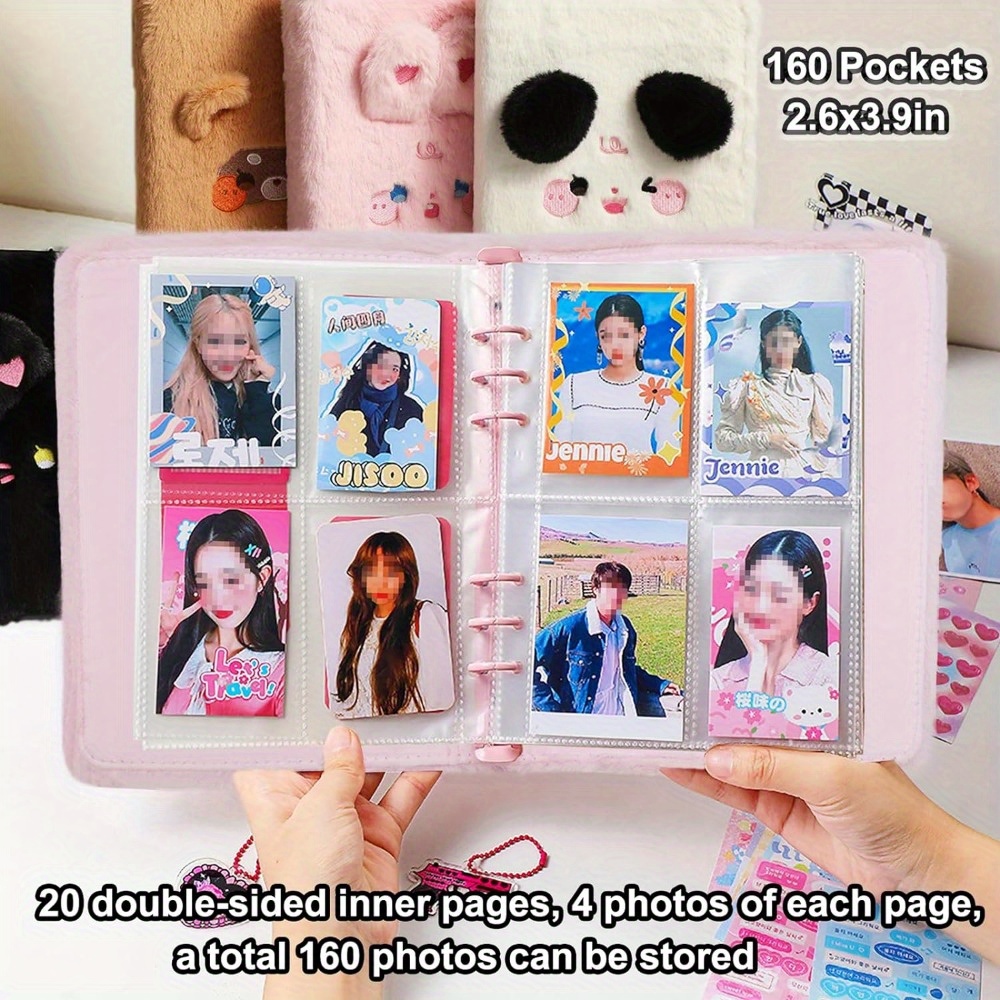 Mini Photo Album with 20 Pcs Inner 6 Ring Photocard Binder A5 Kpop