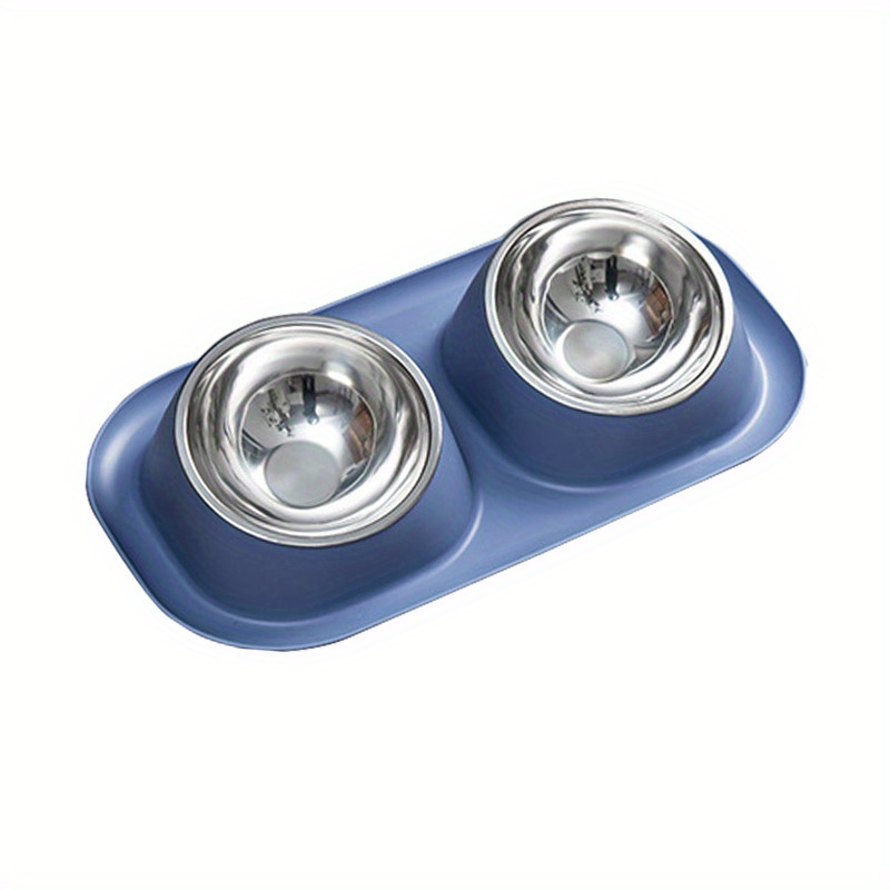 Dog Bowls Set Stainless Steel Double Dog Bowl with No-Spill No