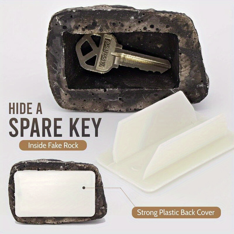 1pc rock key hiders outside Stone Key Box Spare Key Hider Fake Rocks for  Keys