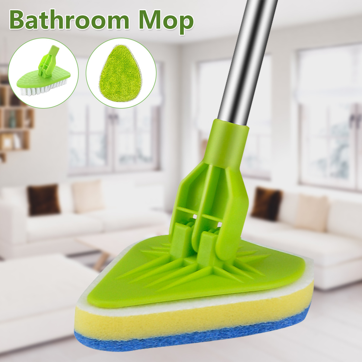 Trapezoidal Bathtub Brush, Detachable Household Floor Brush, Ceramic Tile  Brush With Long Handle, Bathroom Wall Sponge Cleaning Brush, Cleaning Brush  Replacement Sponge, Bathroom Tools - Temu