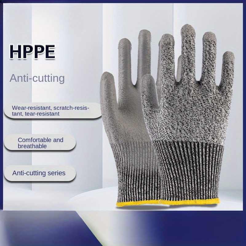 Cut resistant Pu Dipped Gloves Level 3 Safety Gloves Men - Temu