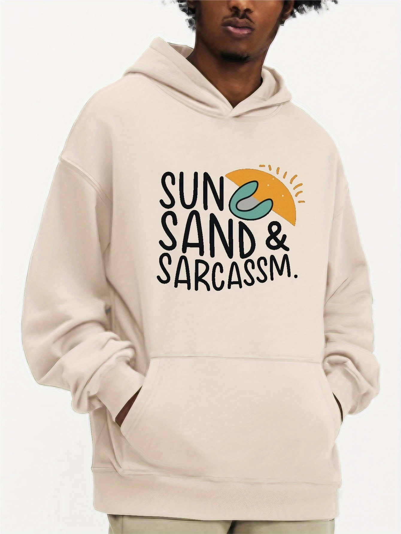 Sun Sand Sarcassm Sunny Weather Print Men's Cool Streetwear - Temu