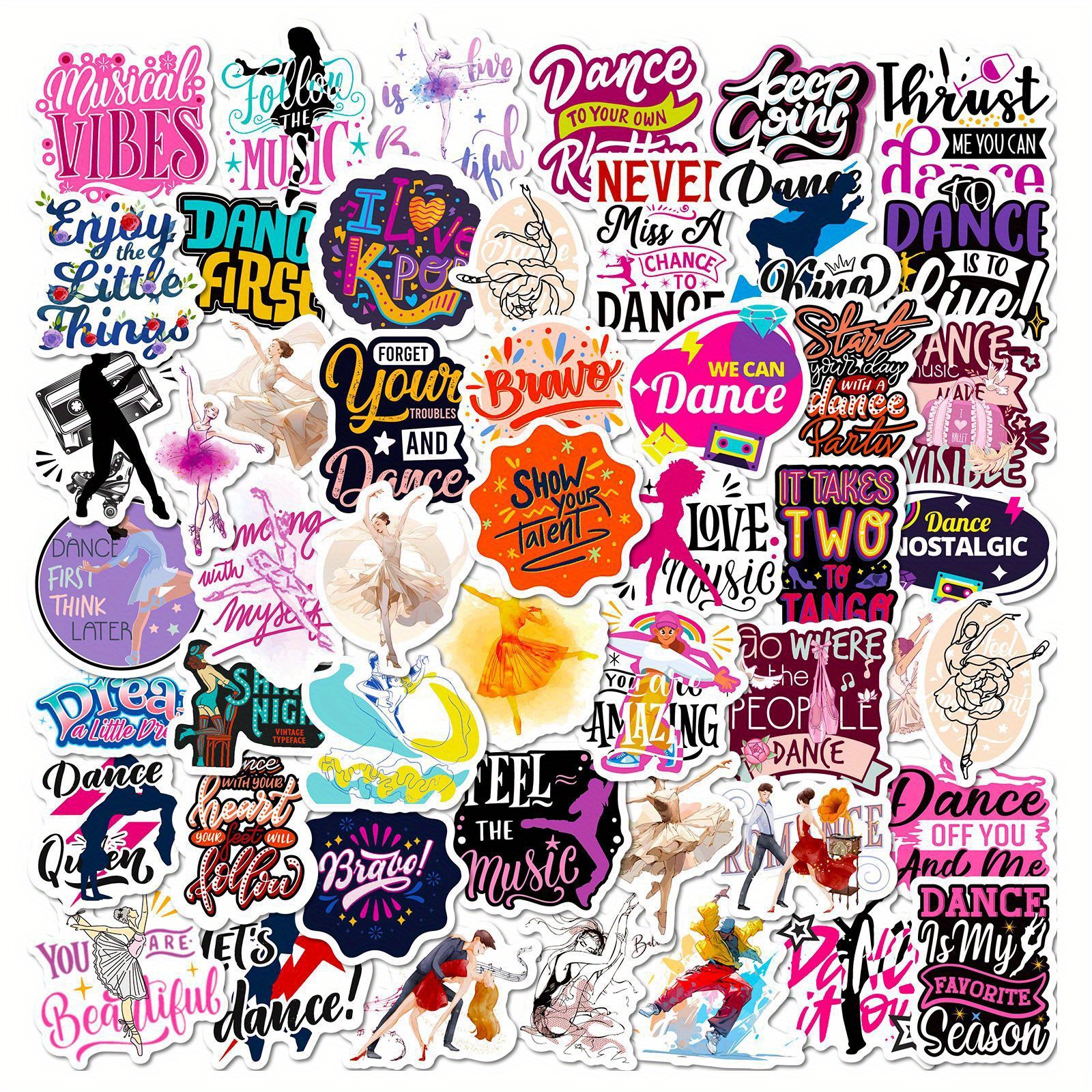 Dance Stickers Vinyl Waterproof Stickers Decorative Stickers - Temu