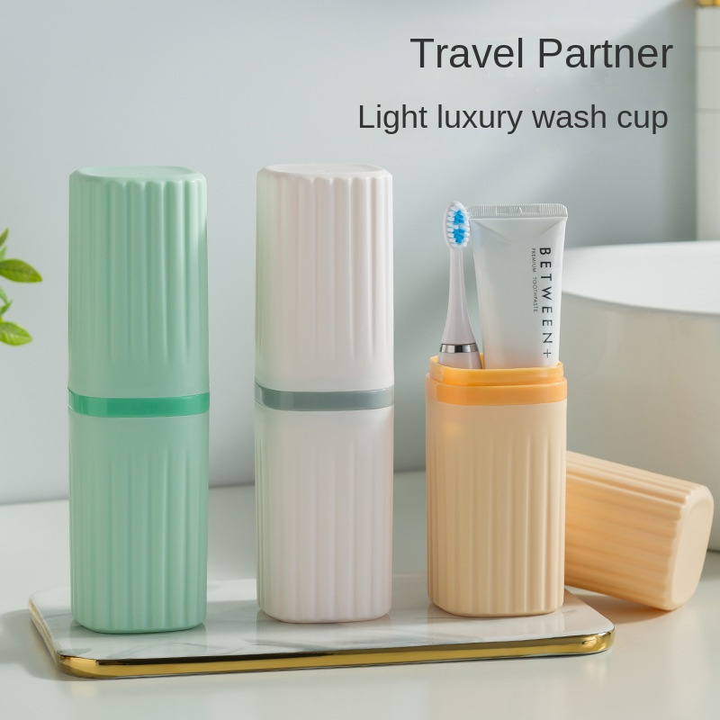 1pc Portable Toothbrush Storage Box, Travel Toothbrush Case, Toothpaste  Holder Container, Mouthwash Cup For Business Trip, Travel Essentials,  Bathroom
