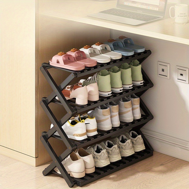 1pc Simple Style Ladder-shaped Shoe Rack For Household, Dorm Room