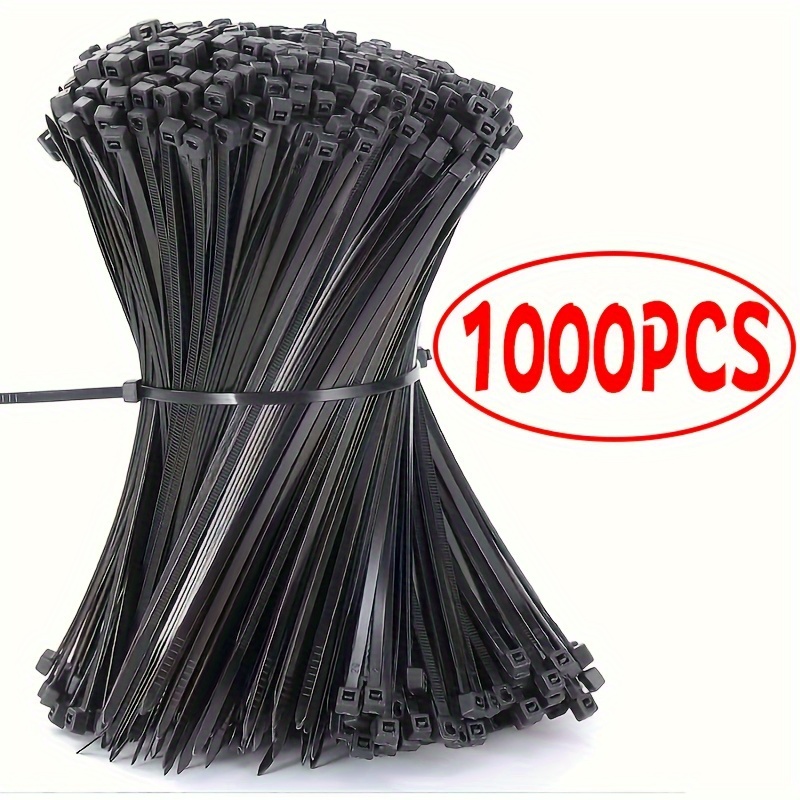 

1000pcs Zip Ties, Cable Wire Tie, Plastic Wire Cord Straps For Outdoor Wrapping