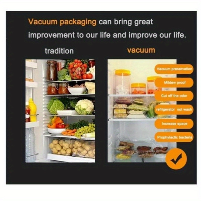 Kitchen Food Vacuum Bag Storage Bags Vacuum Food Sealer Bags - Temu