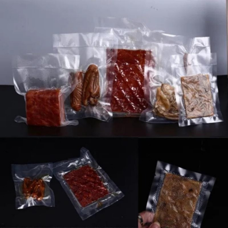 Virtuviniai maisto vakuuminiai maišeliai, skirti maisto produktams sandėliuoti ir vakuuminiam sandarinimui. Maistas išlieka šviežias. 12/15/17/20/22/25/28 cm x 500 cm