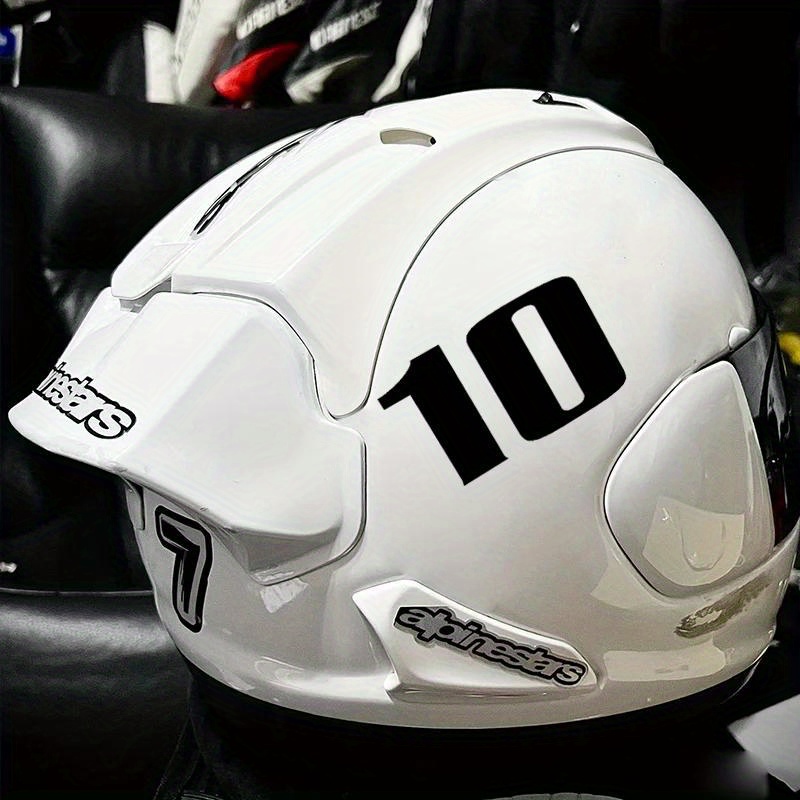 Sports Helmet Numbers Stickers Helmet Numbers Decals And - Temu