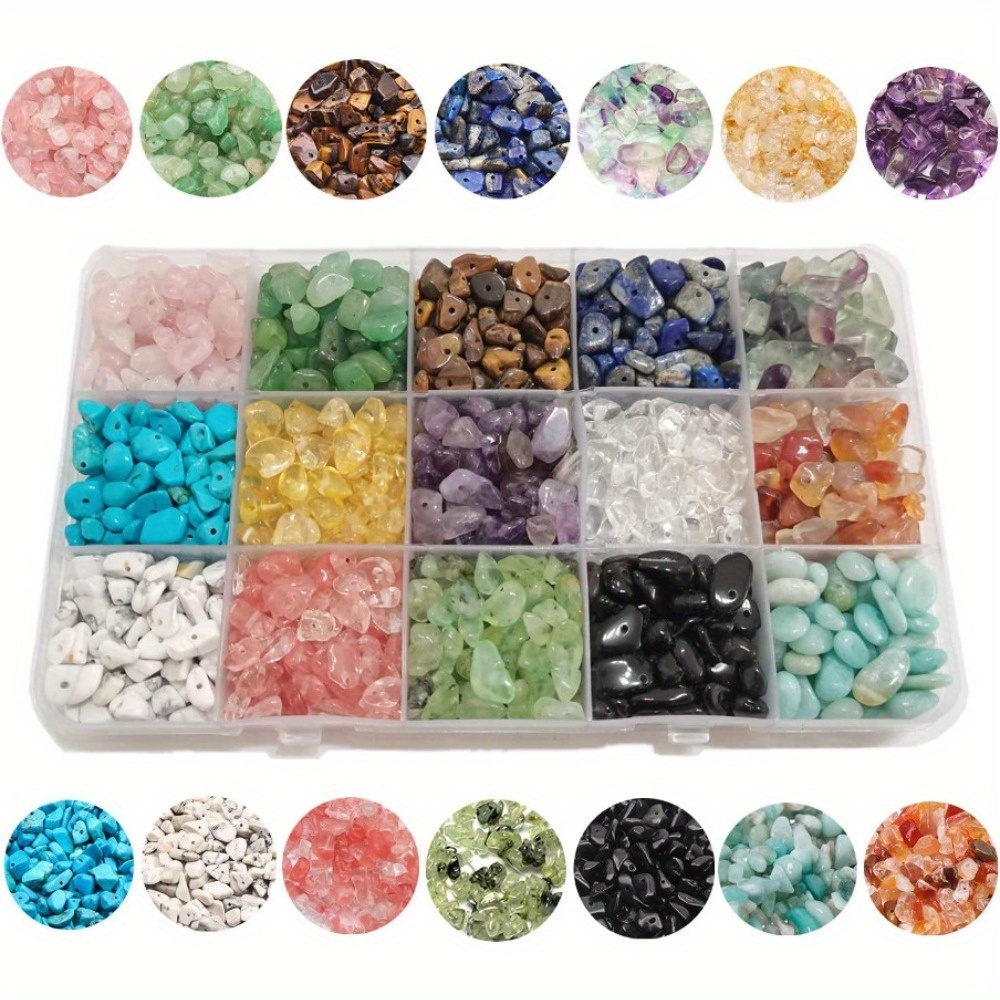 Natural Stone Irregular Crushed Crystal Gravel Beads - Temu