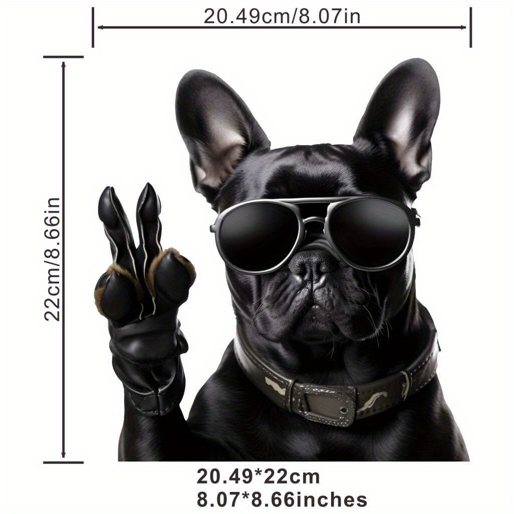 Super Cool Black Police Dog Wearing Sunglasses Vinyl - Temu