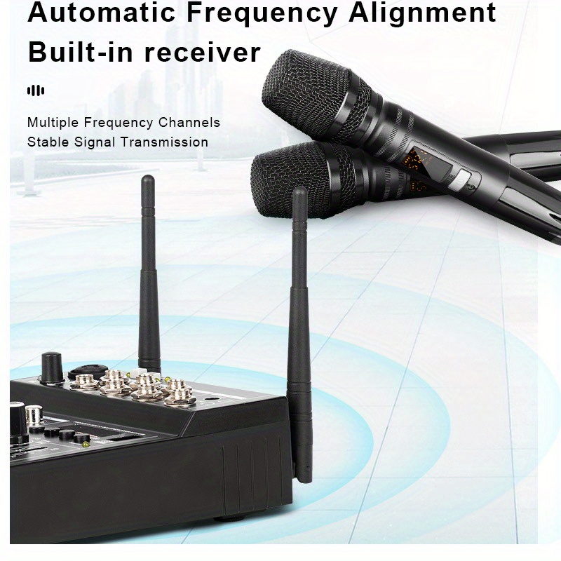 4 channel Audio Mixer Professional Uhf Wireless Microphone Temu