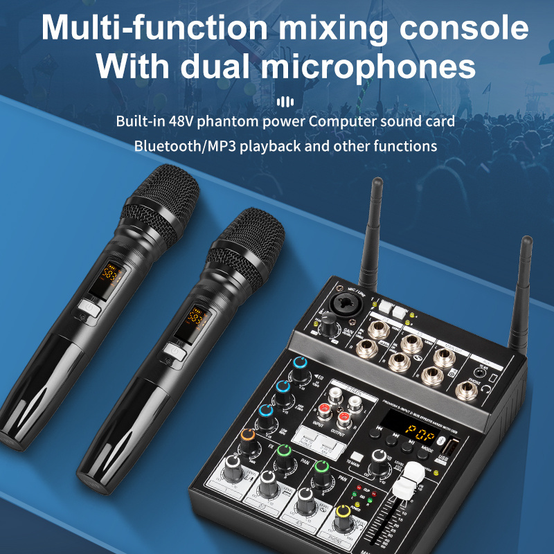 professional channel audio mixer uhf wireless microphone Temu