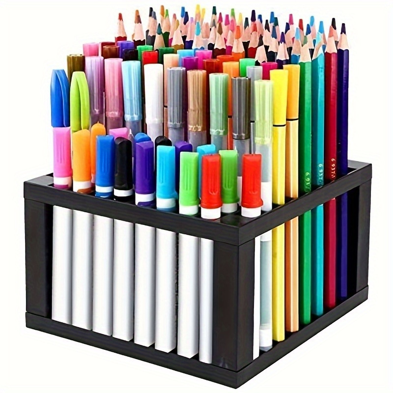 Plastic Pencil Pen Marker Pen Paint Brush Holder Organizer Storage Rack 96  Hole