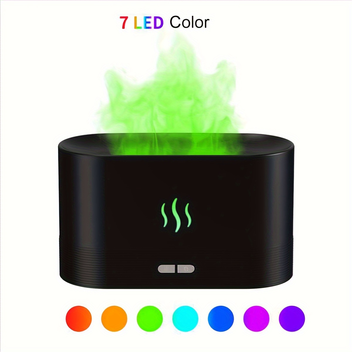 Difusor de aromas con ultrasonido, humidificador con iluminación led tipo  lámpara verde