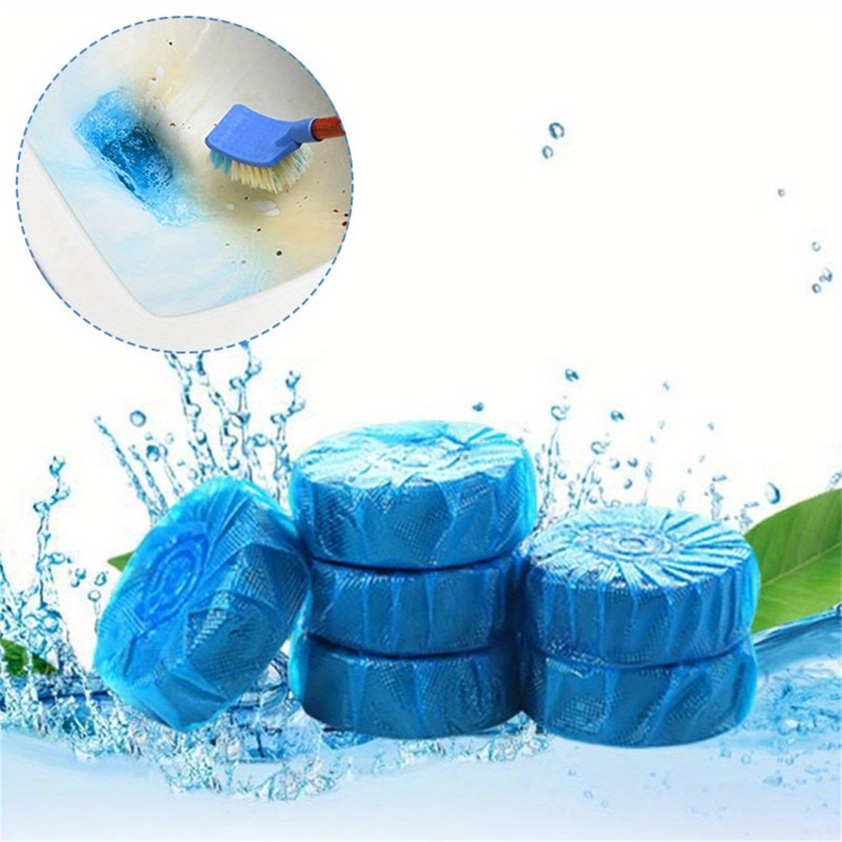 5pcs toilet bowl cleaner tablets toilet cleaner toilet deodorant toilet odor remover urine stain remover automatic toilet cleaning tool power decontamination cleaning supplies household gadgets details 0