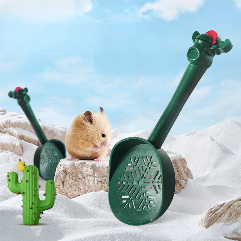 1pc Hamster Urine Sand Shovel Flower Branch Rat Toilet Cleaning Supplies Bath Sand Spatula Small Pet Poop Sand Shovel Snowflake Shape