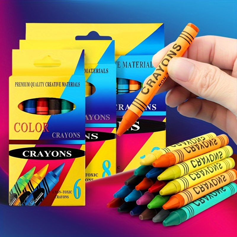 2 Pcs Crayon Silicone Mold Crayon Shape Silicone Mold Crayon Recycling Mold 6 Cavity 3D Crayon Silicone Mold Lasting and Reusable DIY Making