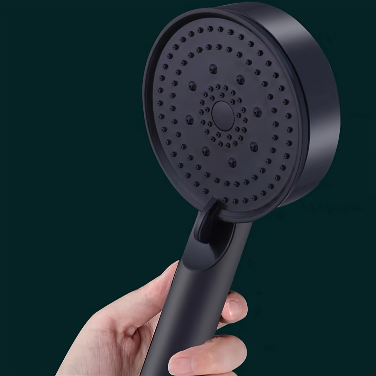 Pommeau de douche turbo haute pression avec tuyau, 6 modes, déterminer l' économie, noir, bouton d'arrêt d'eau à une touche, ventilateur avec tuyau,  accessoires pour la maison - AliExpress