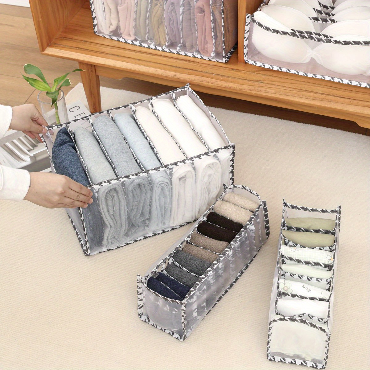 Mesh Visible Clothes Organizer Drawer Style Clothes - Temu