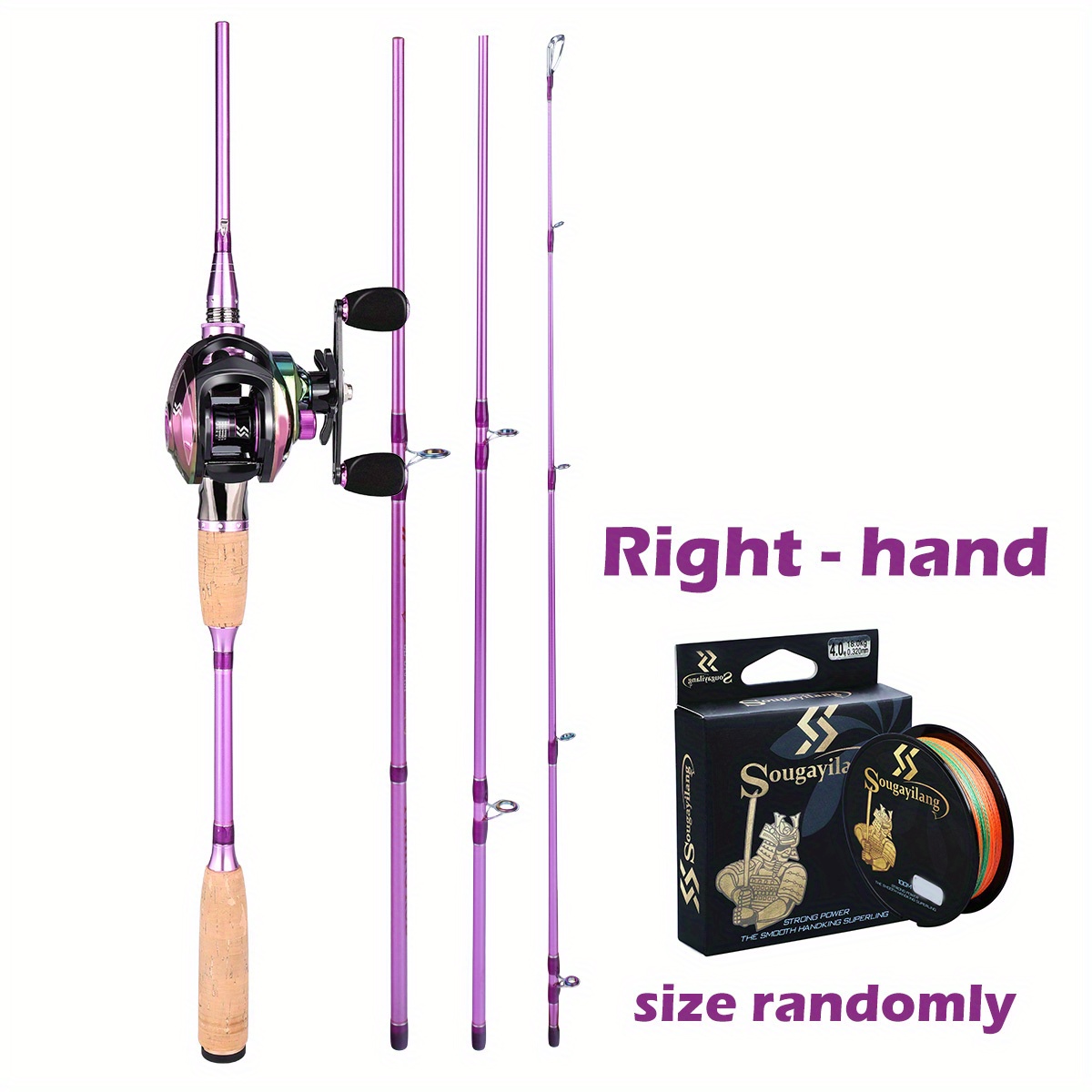 Sougayilang Fishing Rod Reel Combo 4 section Carbon Fiber - Temu