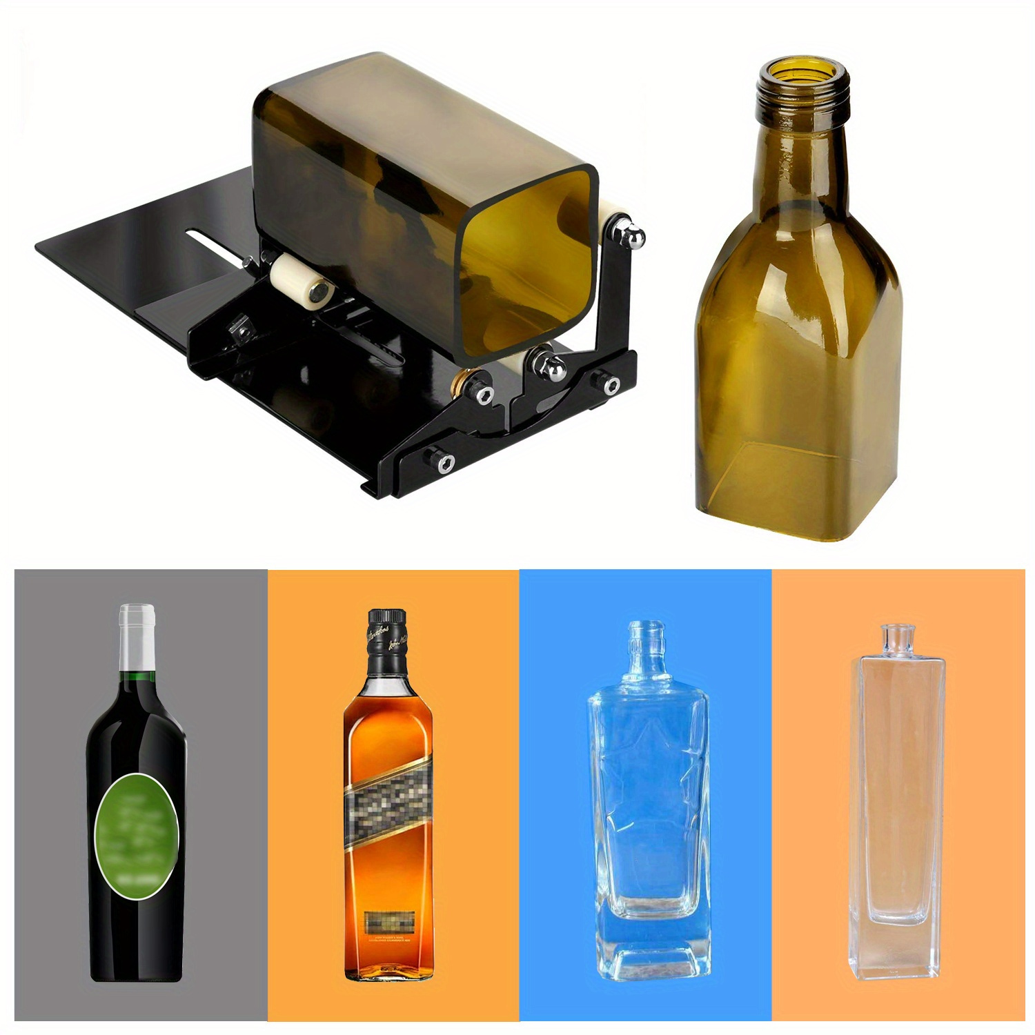 Glass Bottle Cutter, Upgraded Bottle Cutting Tool Kit, DIY Machine for  Cutting Wine, Beer, Liquor, Whiskey, Alcohol, Champagne, Bottle Cutter for