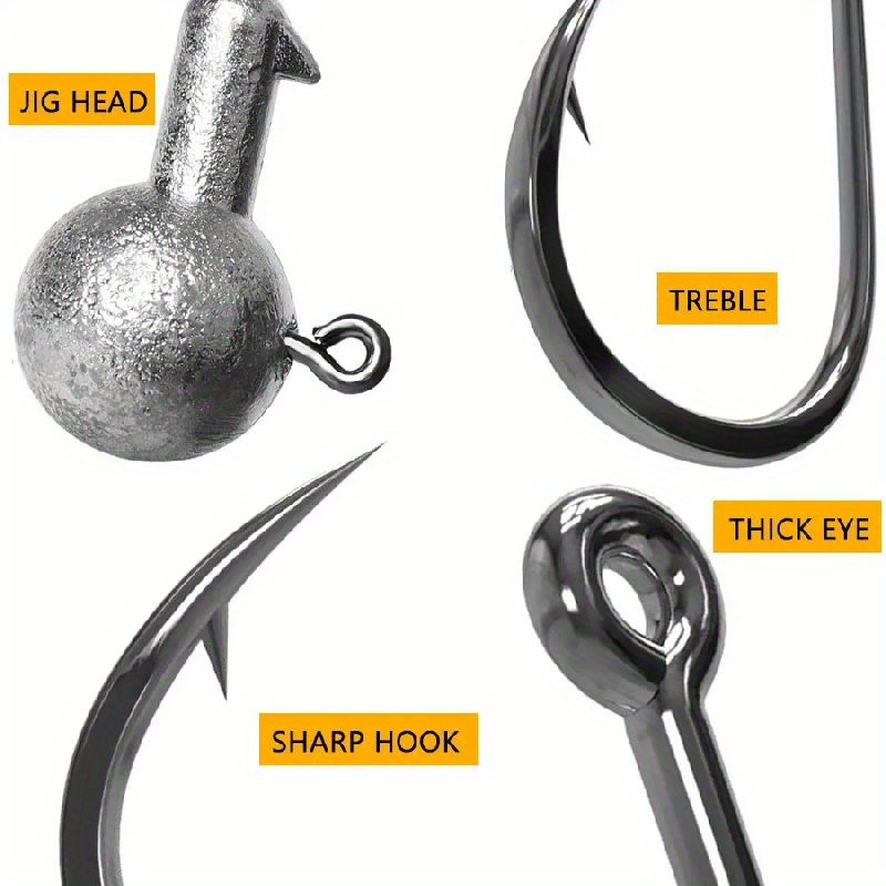 Jig Head Hooks Soft Worm Jig Hooks Fishing Accessories - Temu Canada