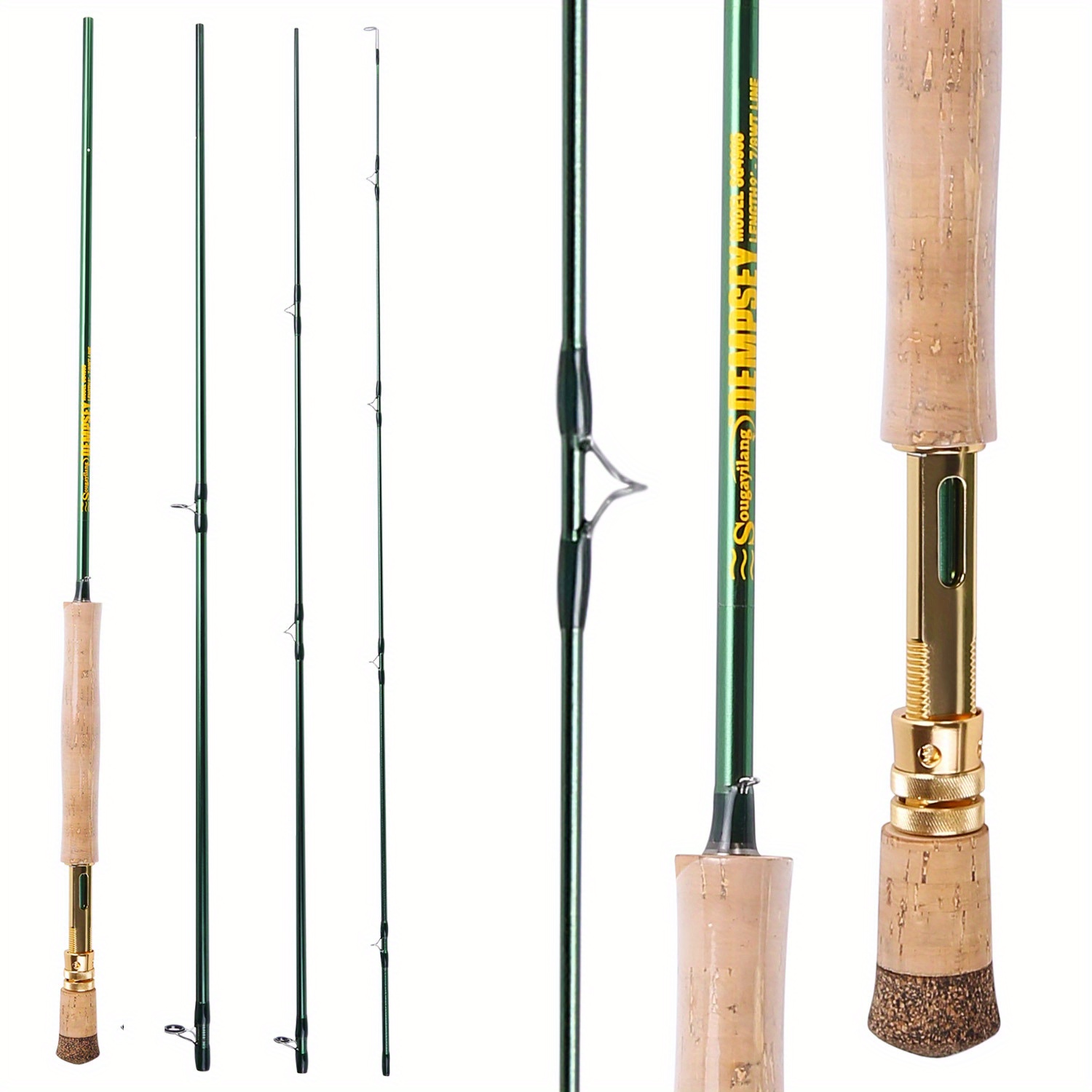 Fishing Rods Green 30t Carbon Fiber Fly Fishing Rod 7/8wt - Temu