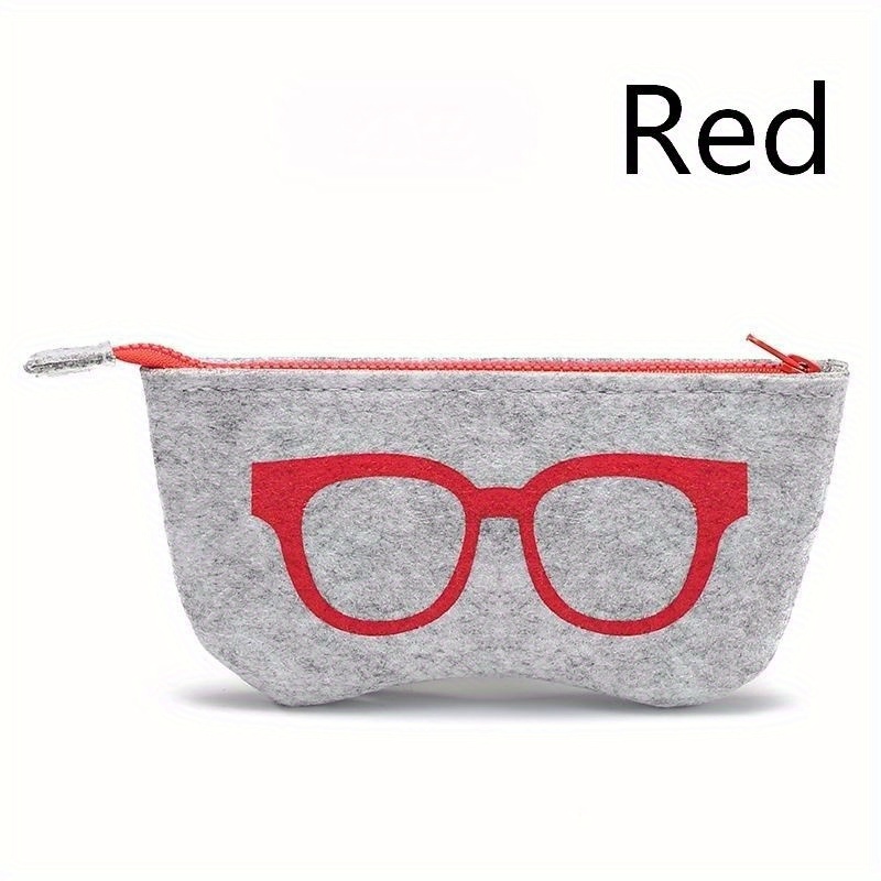 TEMU 1pc Soft Felt Glasses Bag Fashion Sunglasses Reading Glasses Portable Eyeglasses Makeups Case Holder