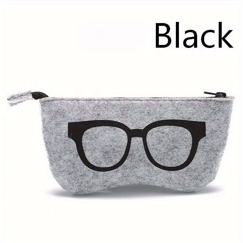 TEMU 1pc Soft Felt Glasses Bag Fashion Sunglasses Reading Glasses Portable Eyeglasses Makeups Case Holder