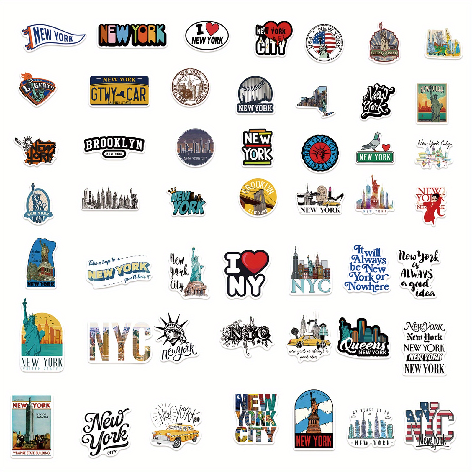 New York Stickers Aesthetic Waterproof Stickers vinyl - Temu