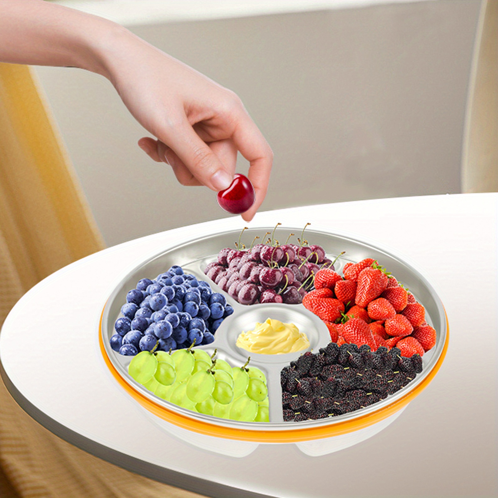 Fruit Snack Serving Tray Divided Snack Box Container With 6 - Temu