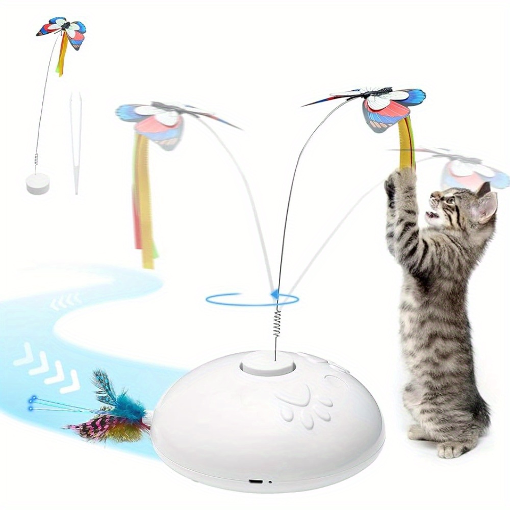 Cat Toys, Electric Rotating Fluttering Bird Cat Teaser Toy, Interactive  Exercise Cat Toy For Indoor Cats Kittens, Cat Teaser With Color Random, Shop On Temu And Start Saving