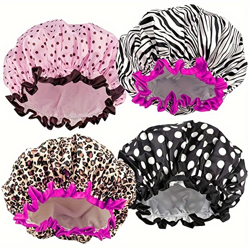 4PCS Gorro de ducha para niños Gorros de baño de animales