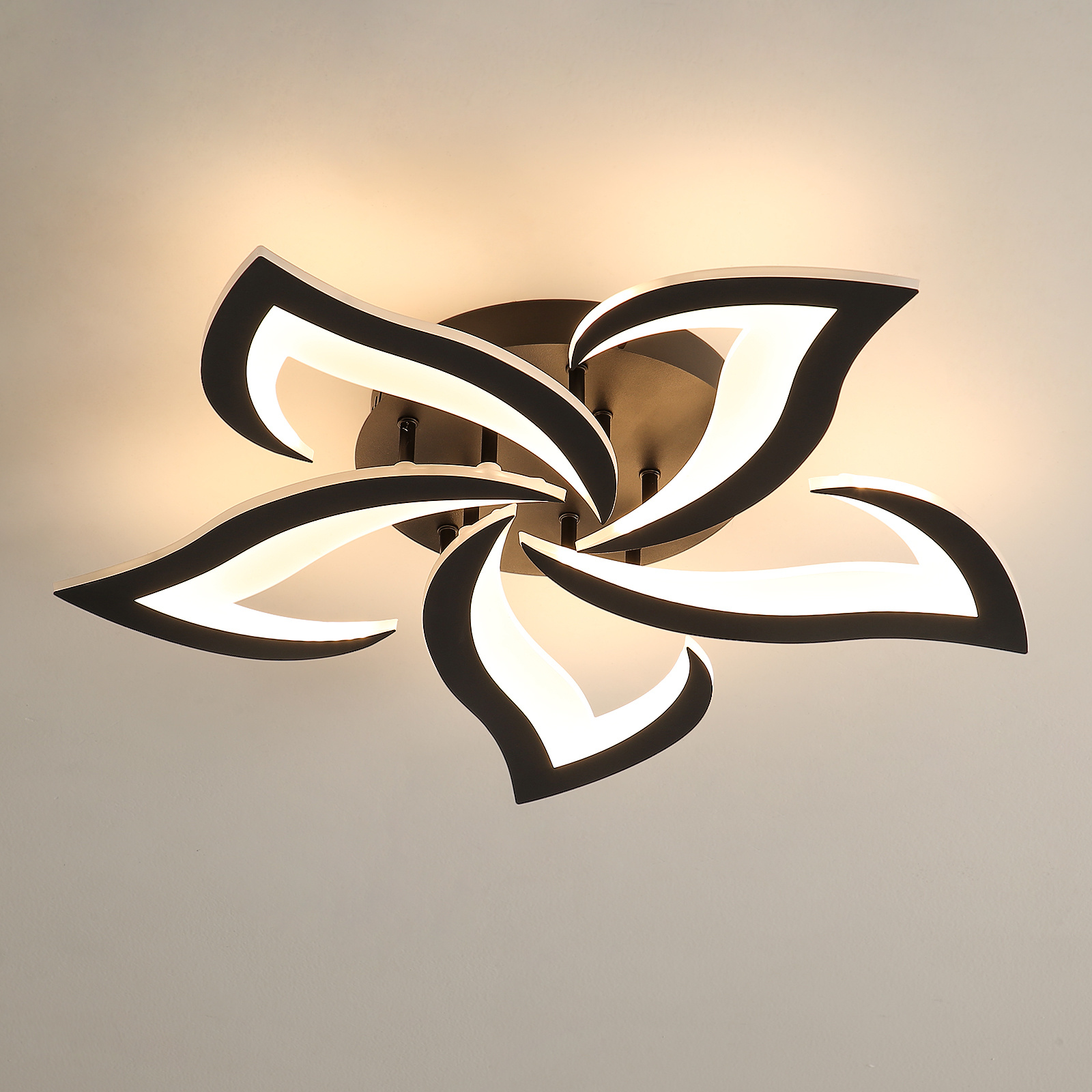 Plafonnier LED Design moderne Forme de fleur créative Lampe de