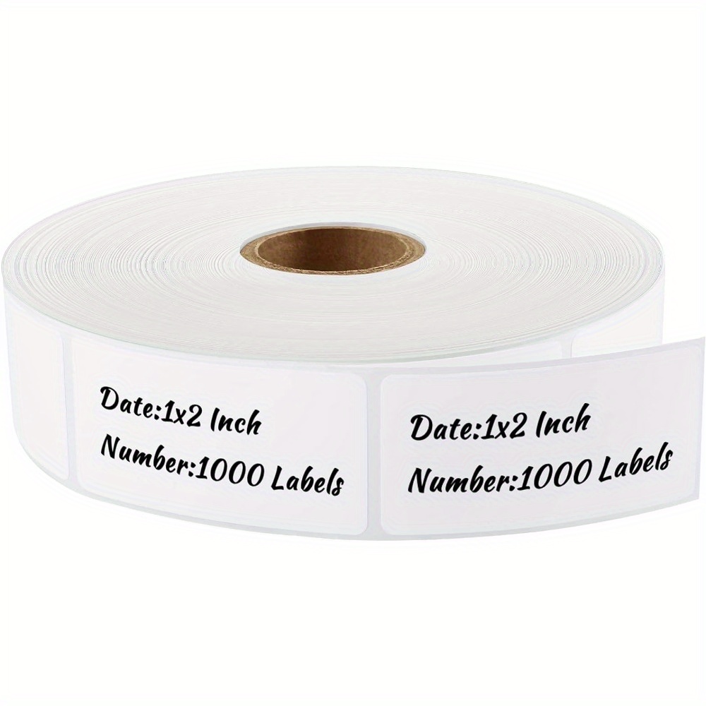 

1000pcs/roll Removable Freezer Labels, 1"x2" Removable Stickers For Freezer And Bottle Jar Labels, Ideal For Food Containers And Pantry Organization, No Scrubbing, No Residue, 1 Roll