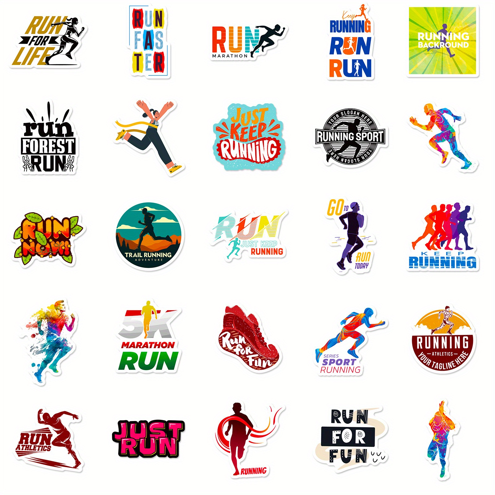 Running English Word Stickers Vsco Aesthetic Stickers For - Temu