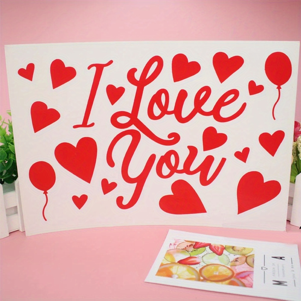 1pc Cute Ins-style Red Heart Stickers For Scrapbooking, Notebook, Envelope  Decoration