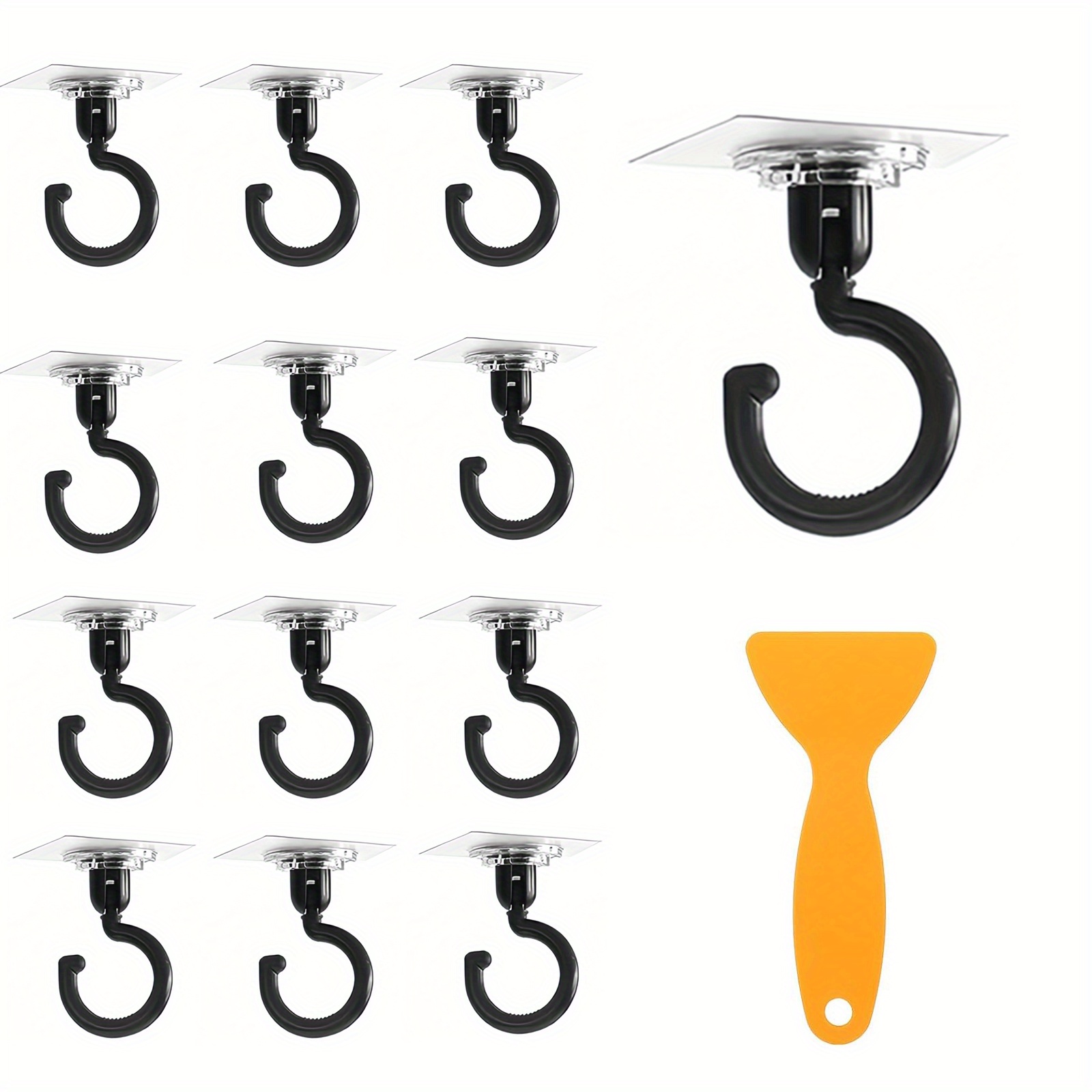 3pcs Punch Free 360 Degree Rotating Ceiling Hooks Without - Temu