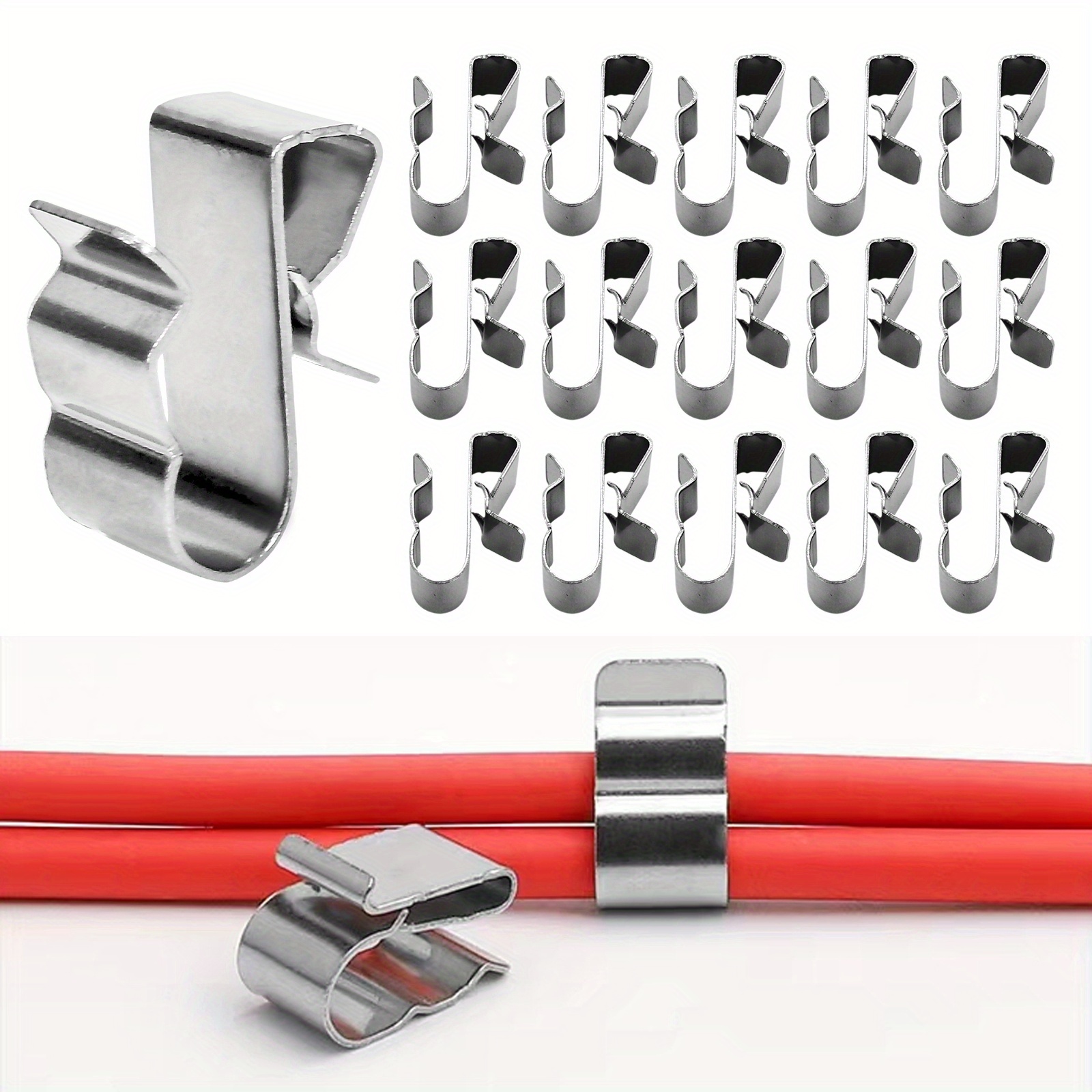 50pcs Solar Pv Cable Clamps Solar Panel Cable Clips Stainless Steel Pendant Wire  Clips Trailer Frame Wire Clamps For Photovoltaic Cable Solar Pane, Shop  Now For Limited-time Deals