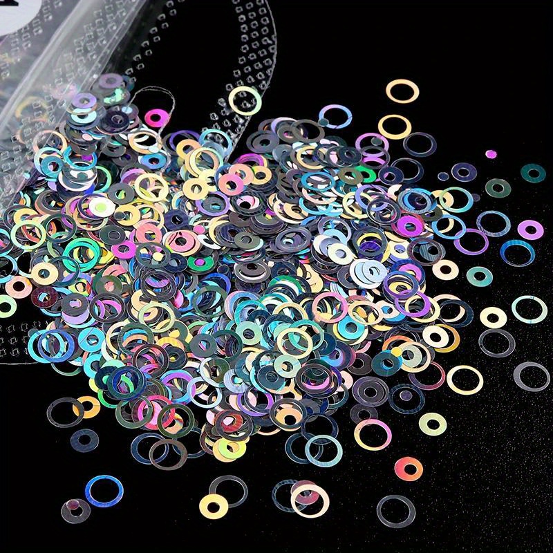 Holographic Round Resin Sequins Glitter For Epoxy Resin - Temu