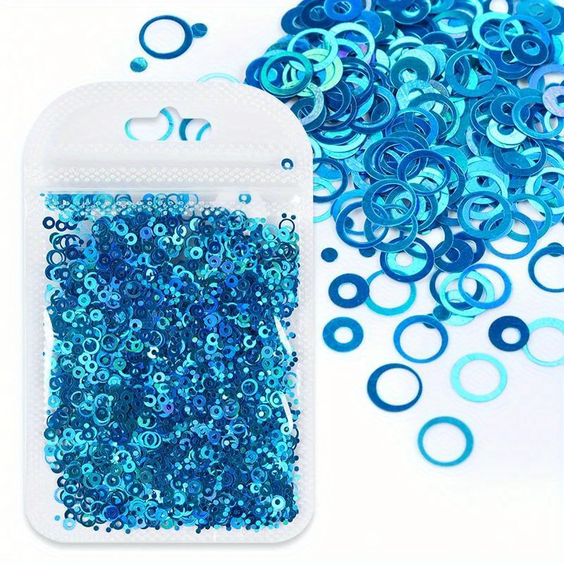 Holographic Bubble Glitter For Resin Filler Hollow Circle Sequins Epoxy  Resin Filling Accessories Resin Shaker Filler