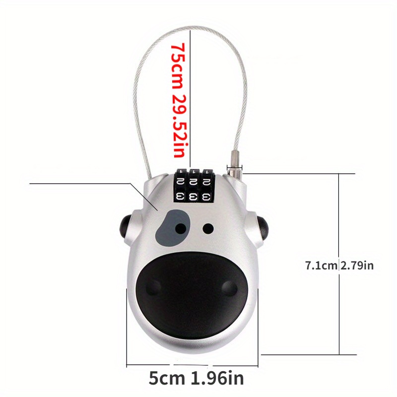 How to change passcode in Telescopic Wire Rope Steel Cable Helmet